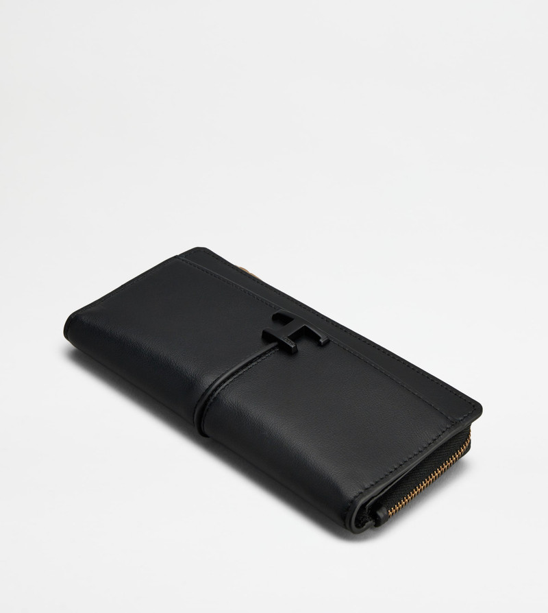 T TIMELESS WALLET IN LEATHER - BLACK 4