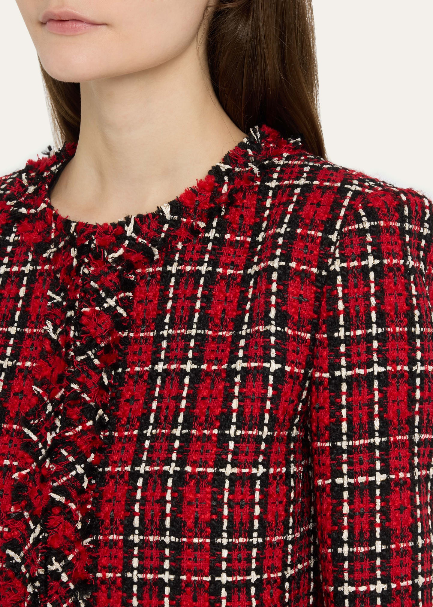 Kidman Plaid Tweed Lady Jacket - 5