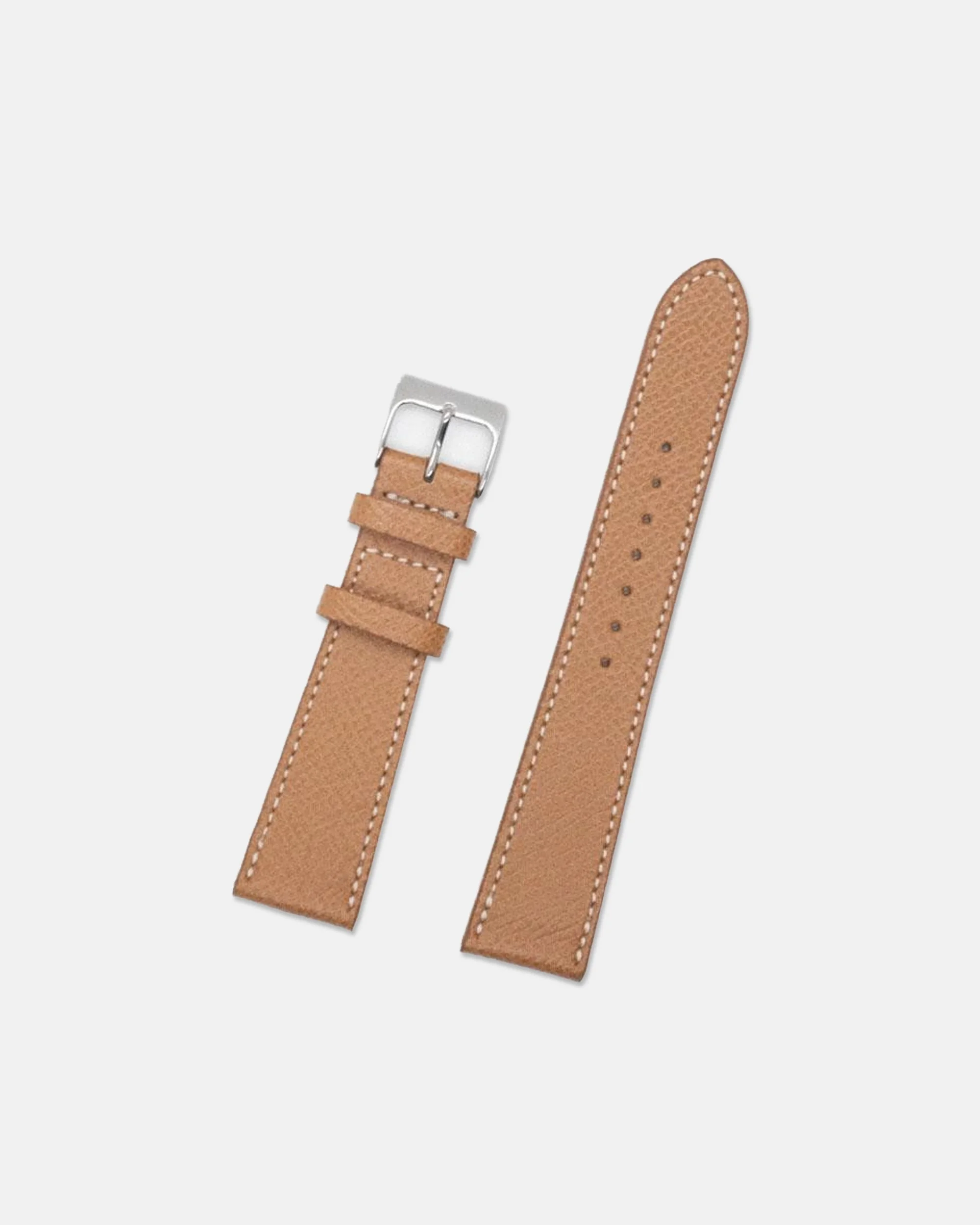 MADE-IN-USA COGNAC TEXTURED CALFSKIN WATCH STRAP - 1
