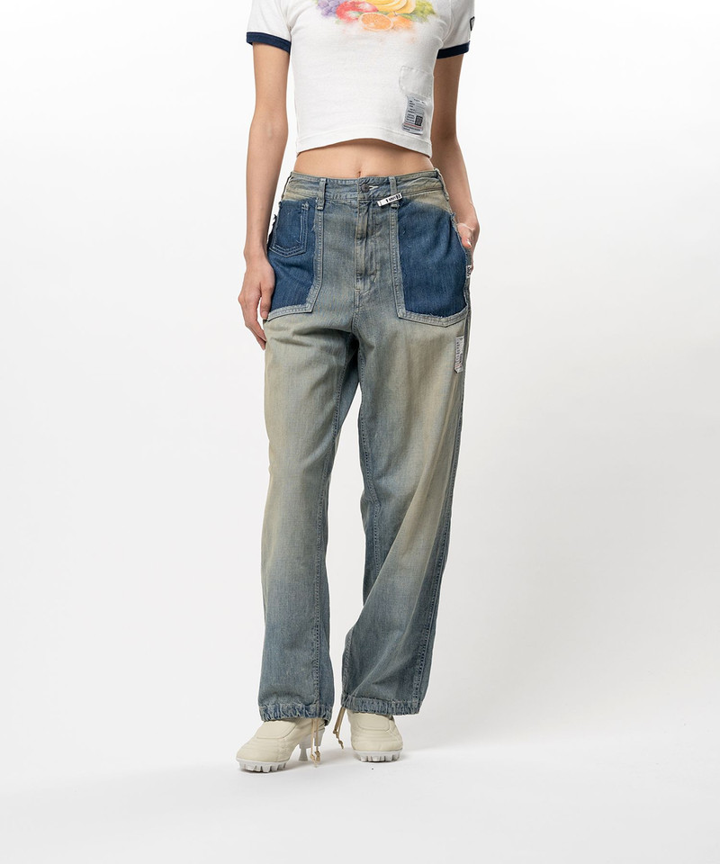 Cut-Out Pocket Denim Pants 19