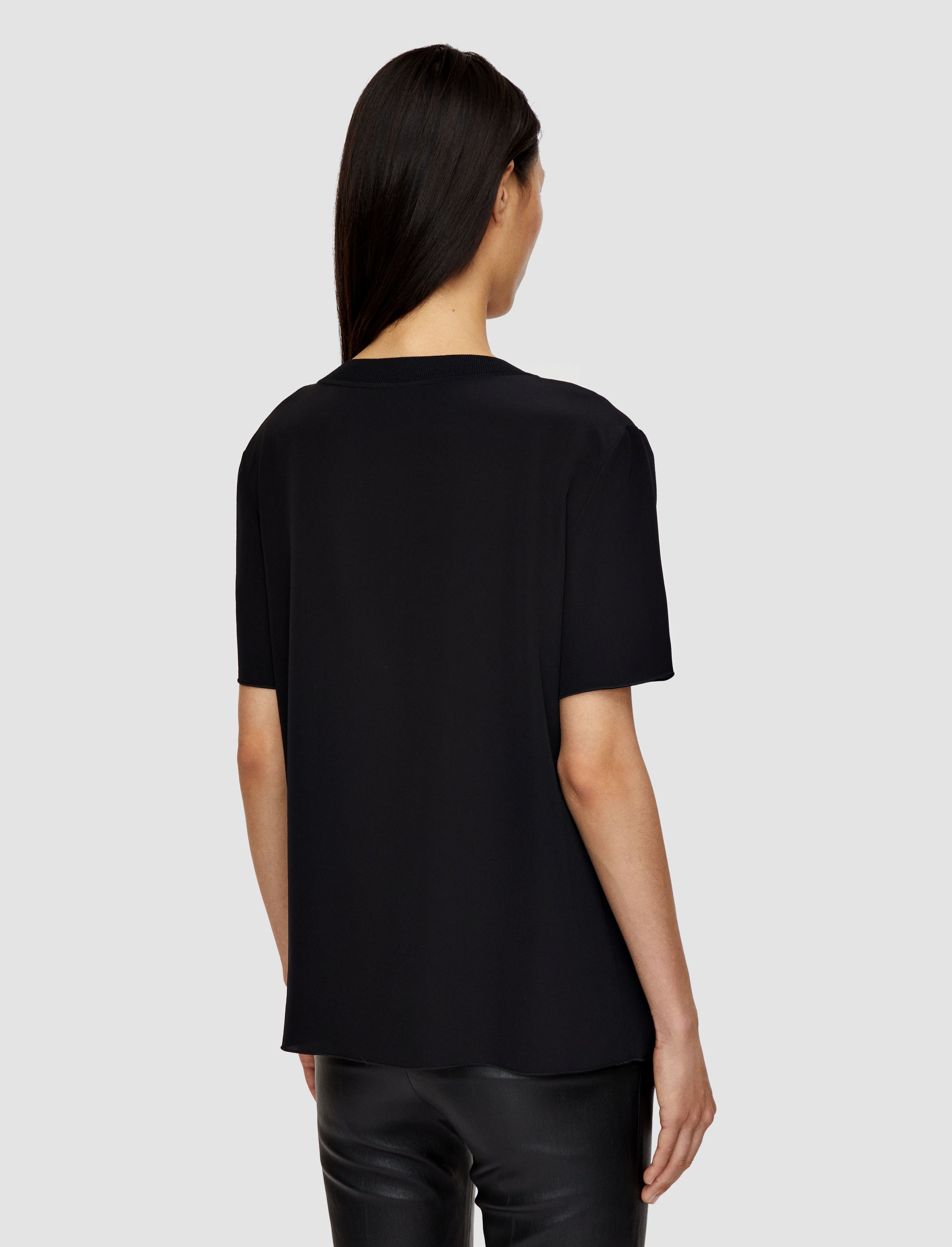 Silk Crepe de Soie Rubin Blouse - 4
