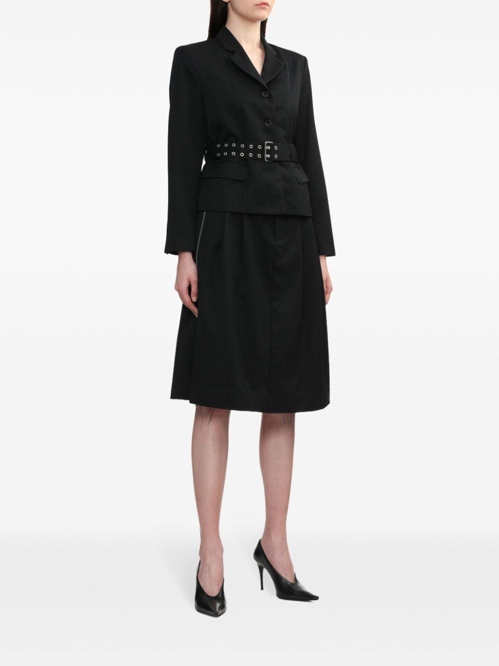 open-back belted blazer - 2