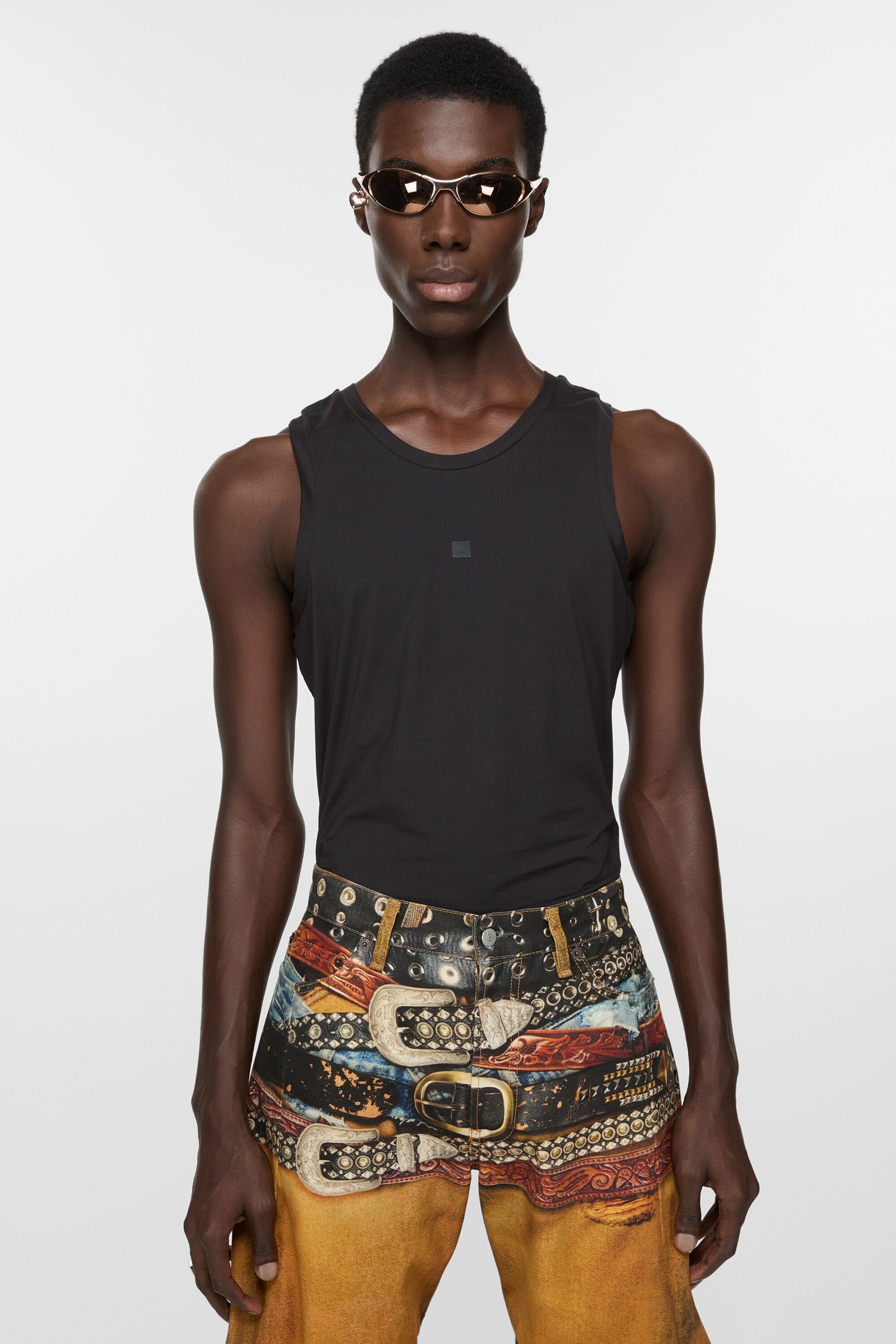 Jersey tank top - Black - 2