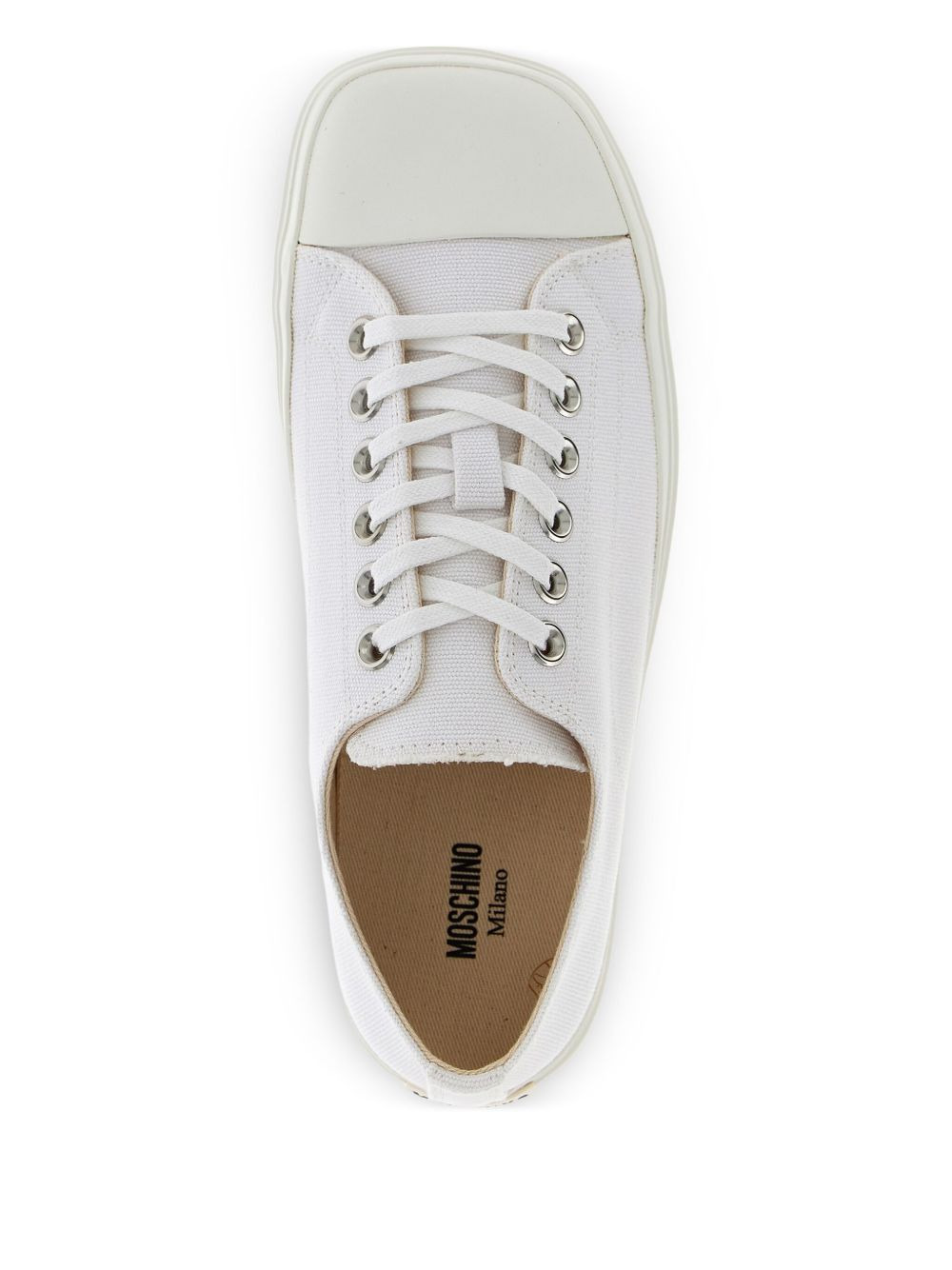 Edge square-toe canvas sneakers - 3