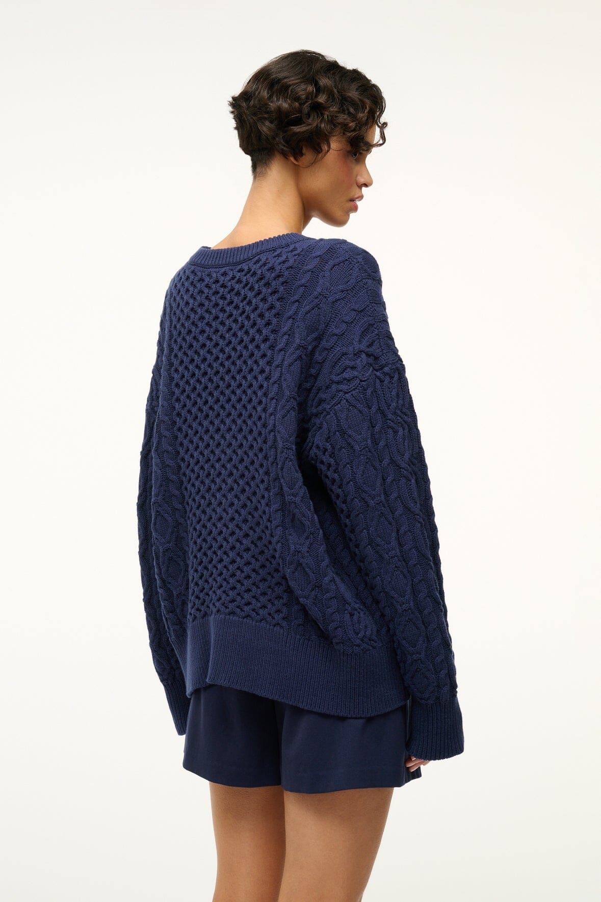 STAUD TRACY SWEATER NAVY - 4