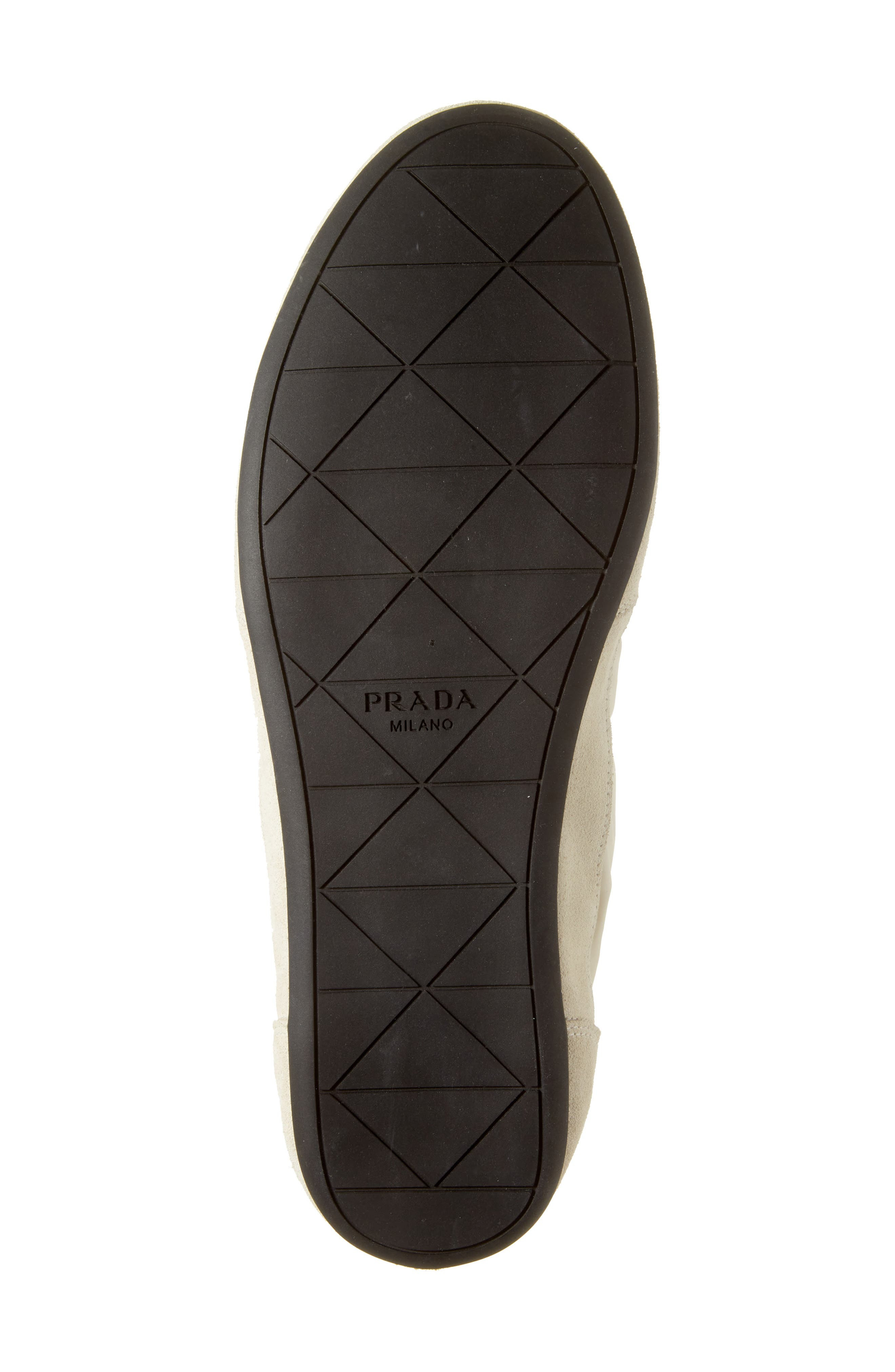 Prada Collapse Mixed Media Low Top Sneaker in Avorio at Nordstrom - 6