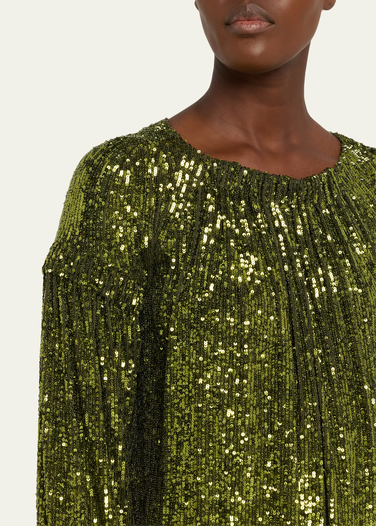 Sequin Long-Sleeve Blouse - 5