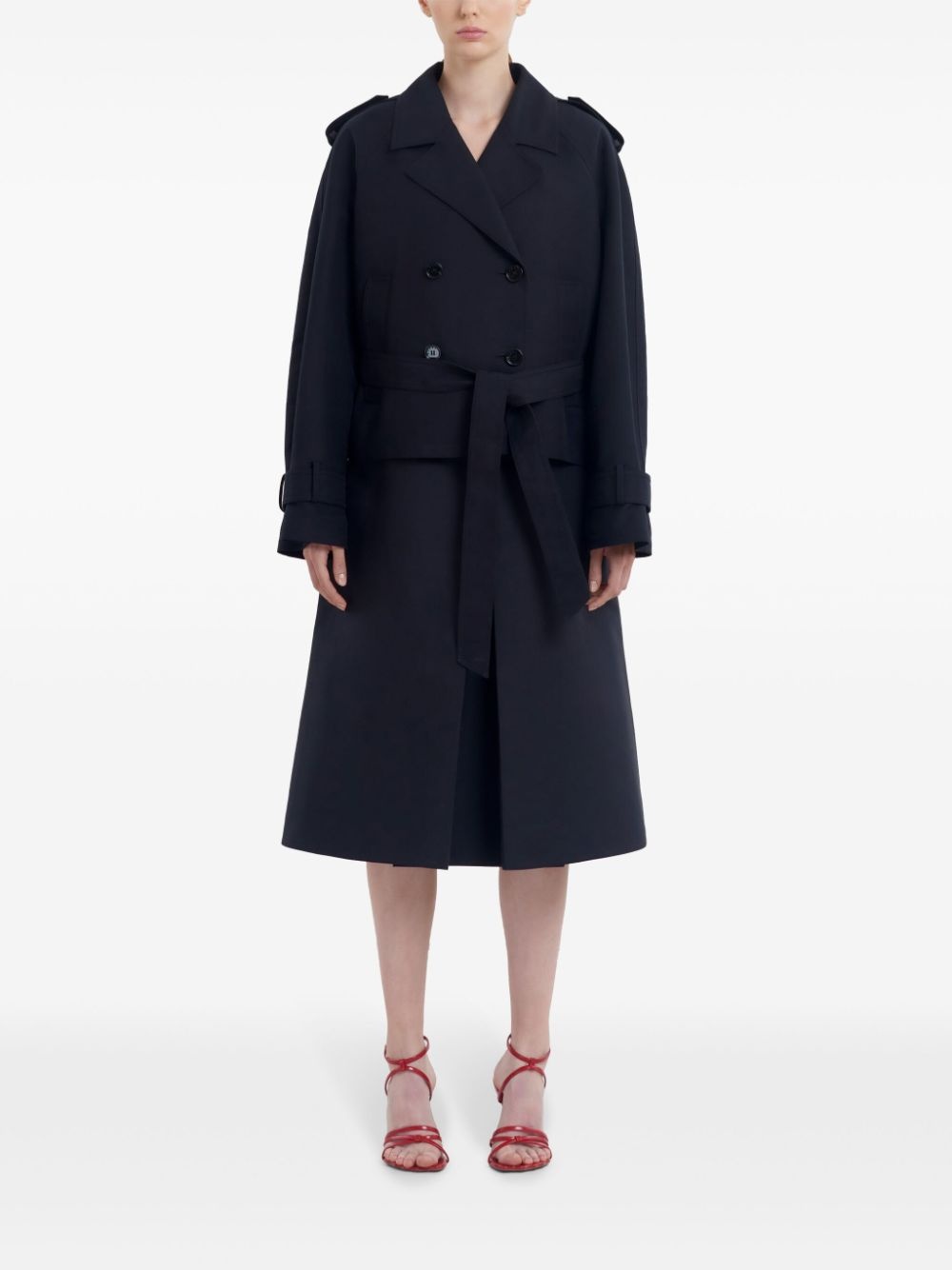 double-breasted trench jacket - 3