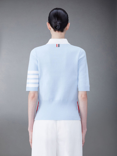 Thom Browne Hector-patch 4-Bar cotton polo shirt outlook
