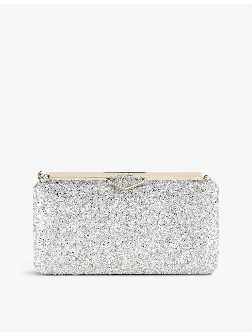 Ellipse coarse glitter clutch - 1
