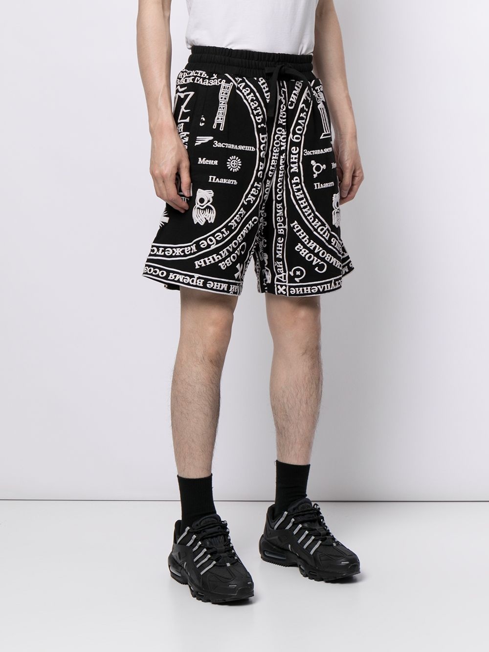 Church-print track shorts - 4