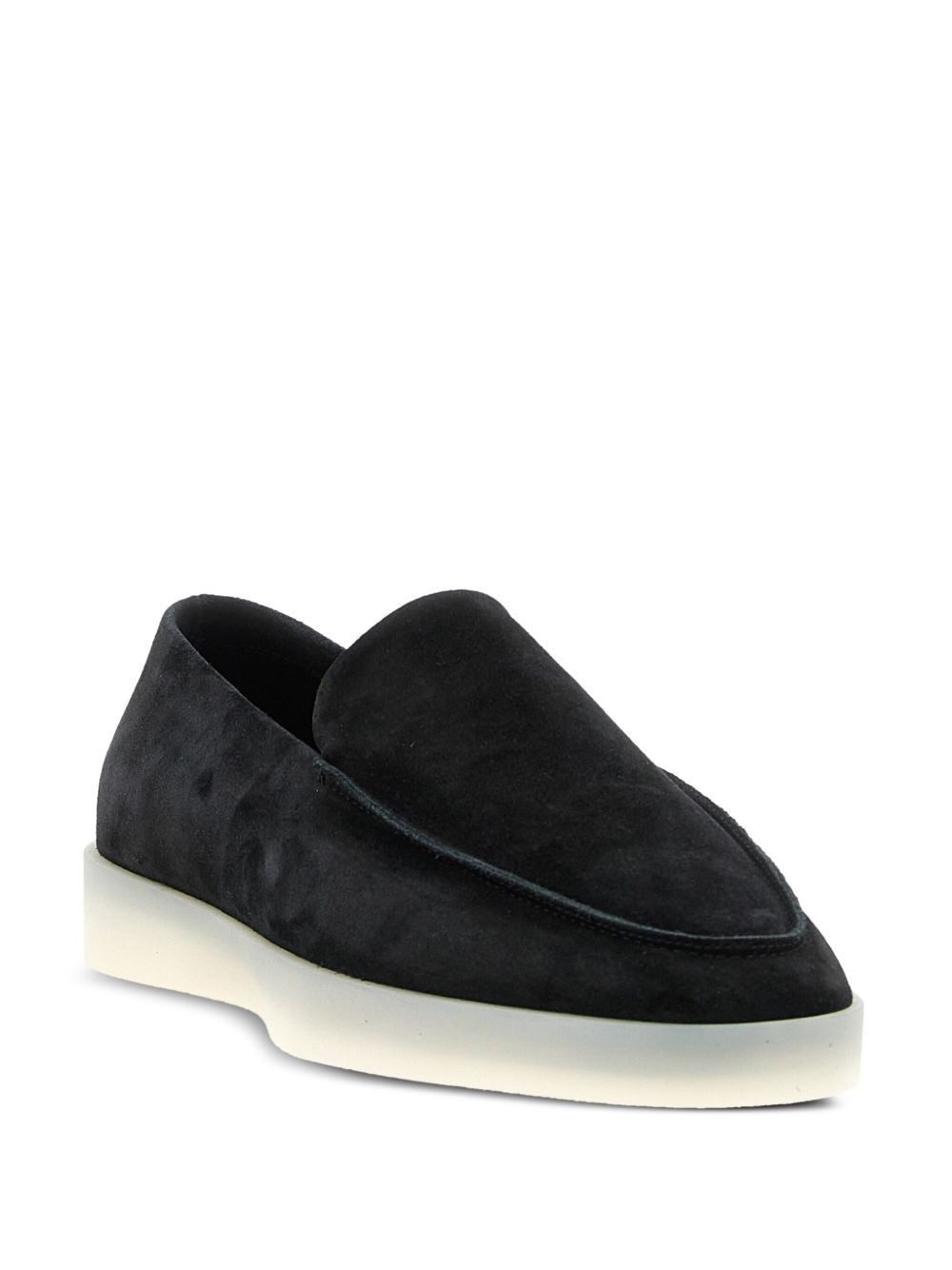suede logo-patch loafers - 2
