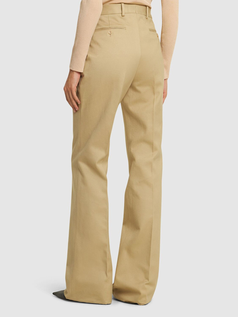 Tailored cotton moleskin wide pants - 3