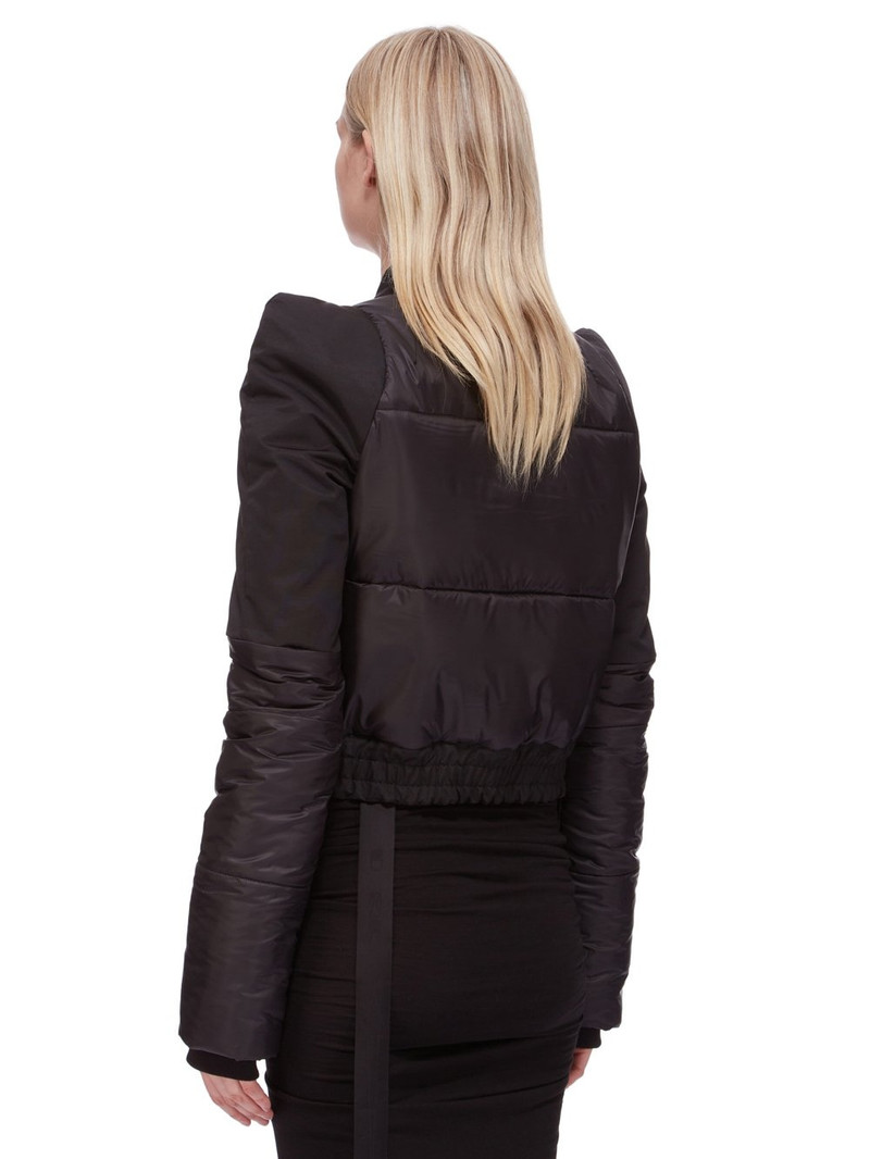 Metro asymmetric tie-detailed padded faille and shell jacket 3