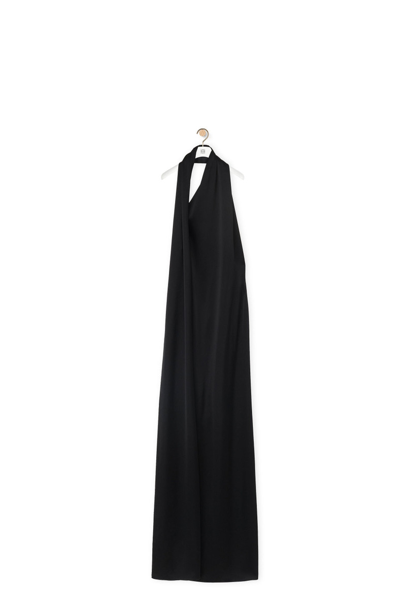Scarf dress in technical satin - 1
