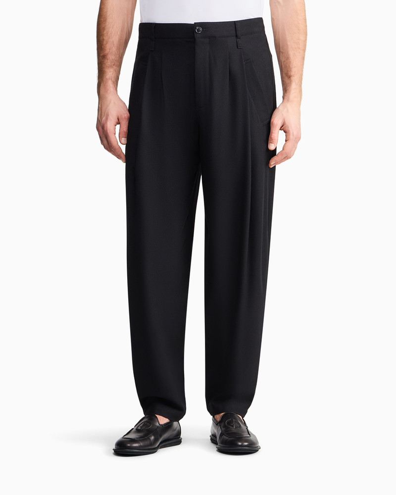 GIORGIO ARMANI SINGLE-PLEAT LIGHTWEIGHT WOOL CLOTH 트레이너 outlook