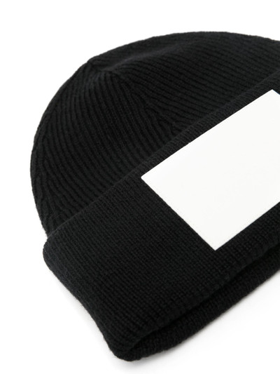 MM6 Maison Margiela numbers-motif knitted beanie outlook