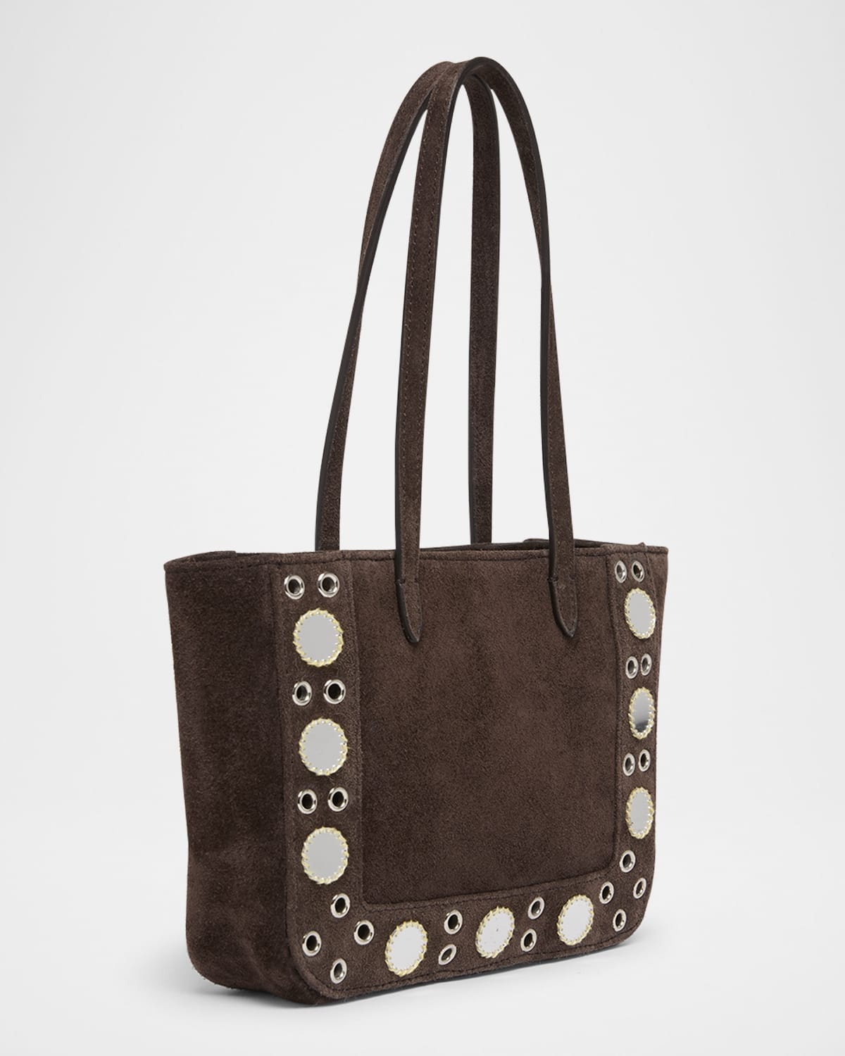 Nellcote Mirror-Embellished Suede Mini Tote Bag - 3