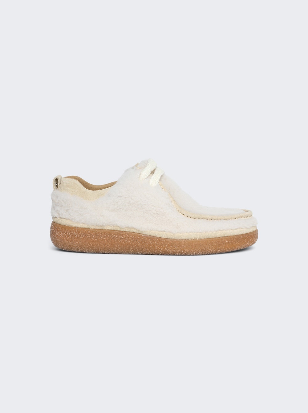 Crepe Lace-up Shoes Off-white - 1