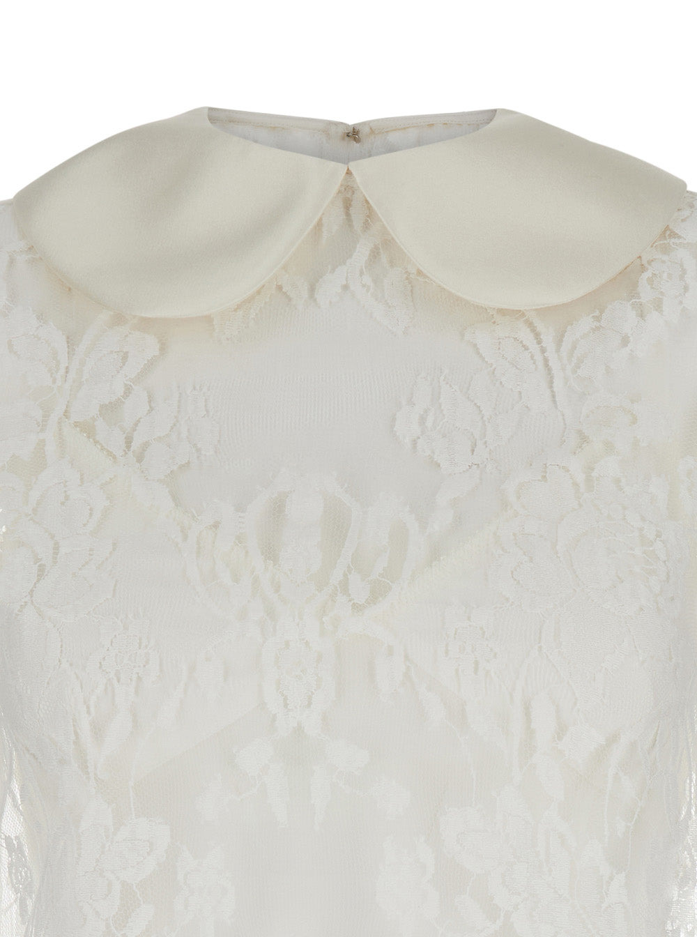 Dolce & Gabbana Women White Minidress In Chantilly Lace Woman - 3