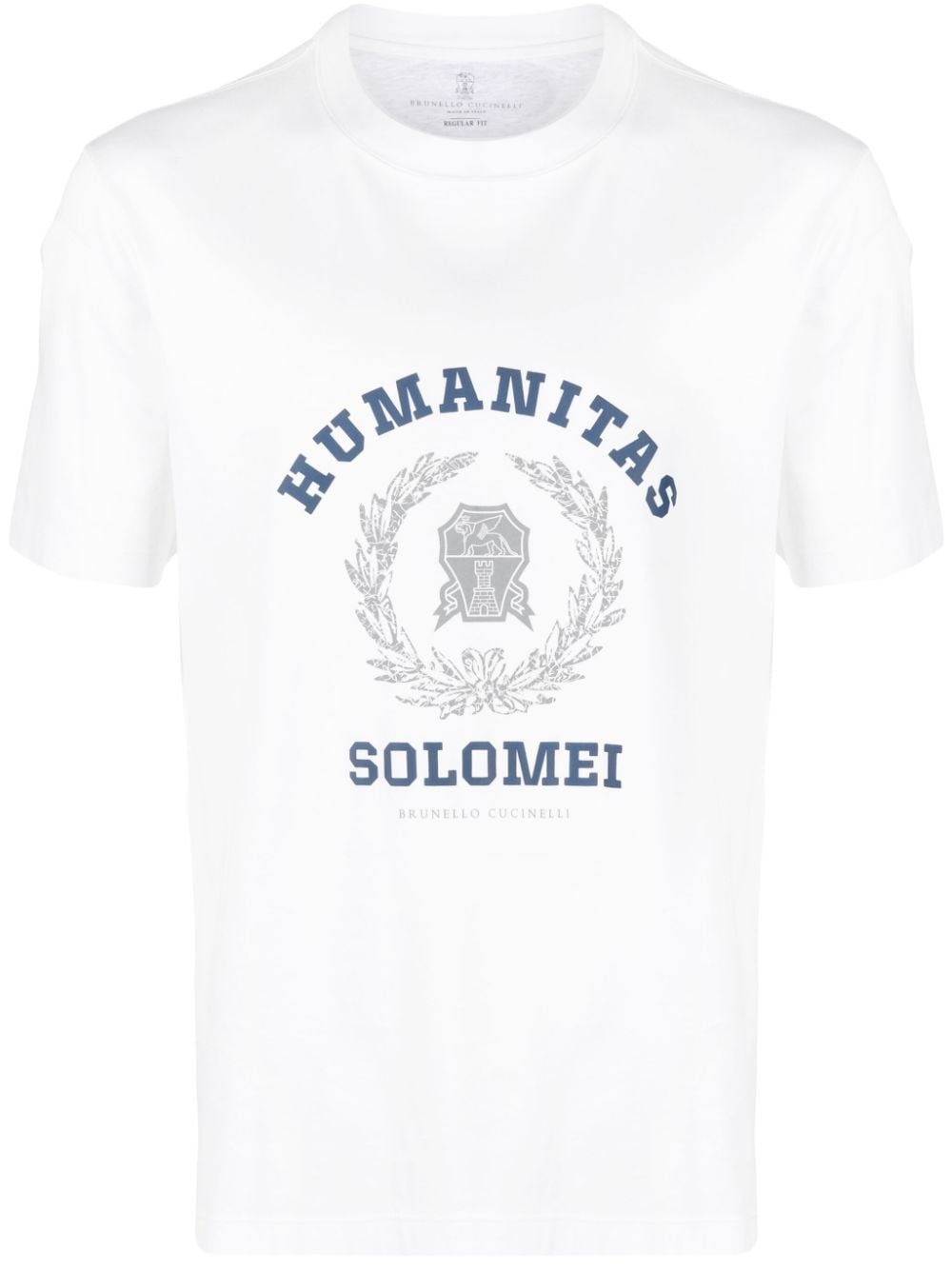 Humanitas-print cotton T-shirt - 1