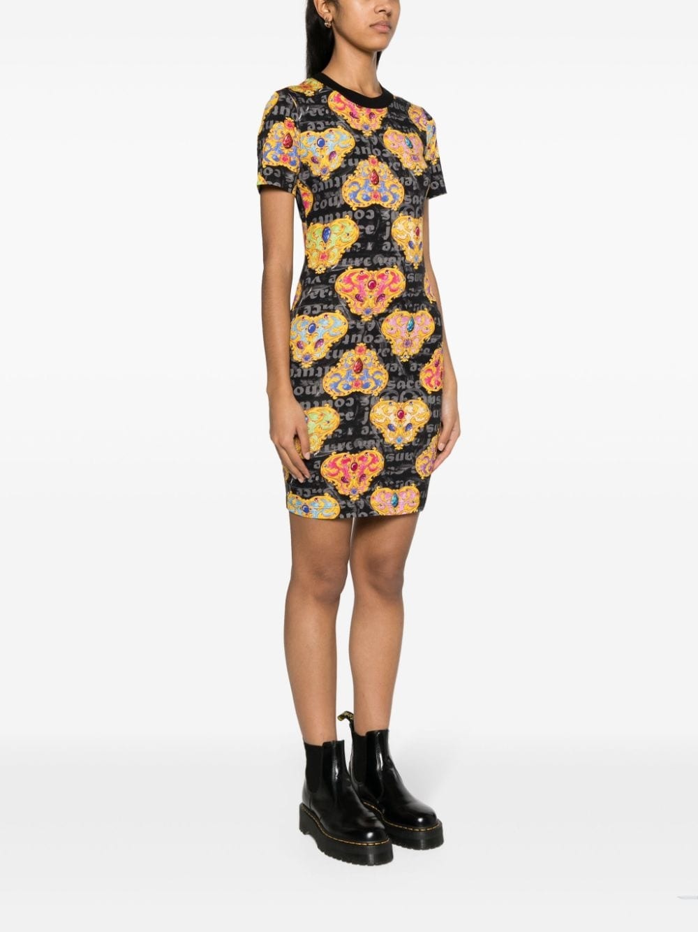 Couture-print bodycon minidress - 3