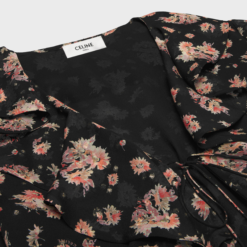 jabot dress in silk georgette 3