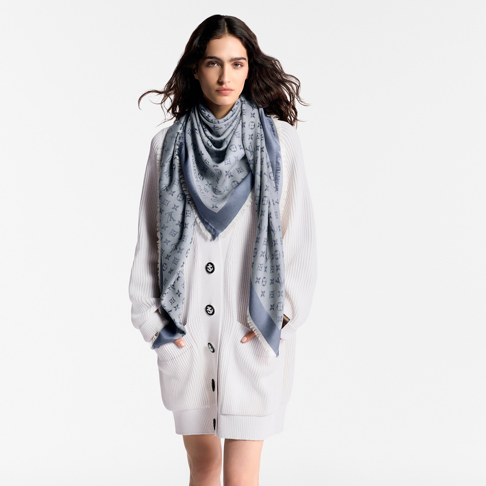 Monogram Denim Shawl - 5