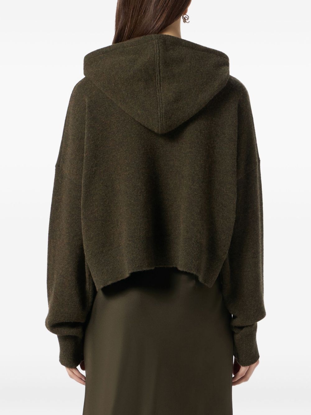 cropped logo-embellished hoodie - 5