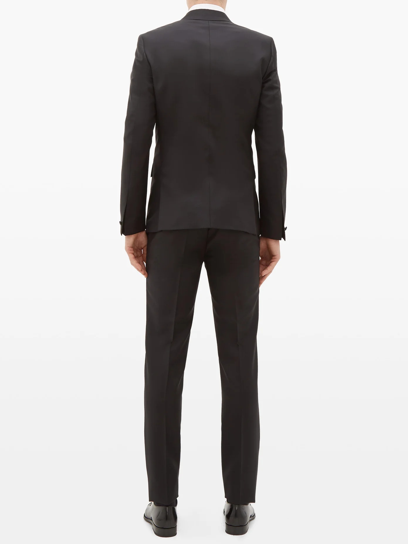 Satin-trimmed wool-blend tuxedo - 5