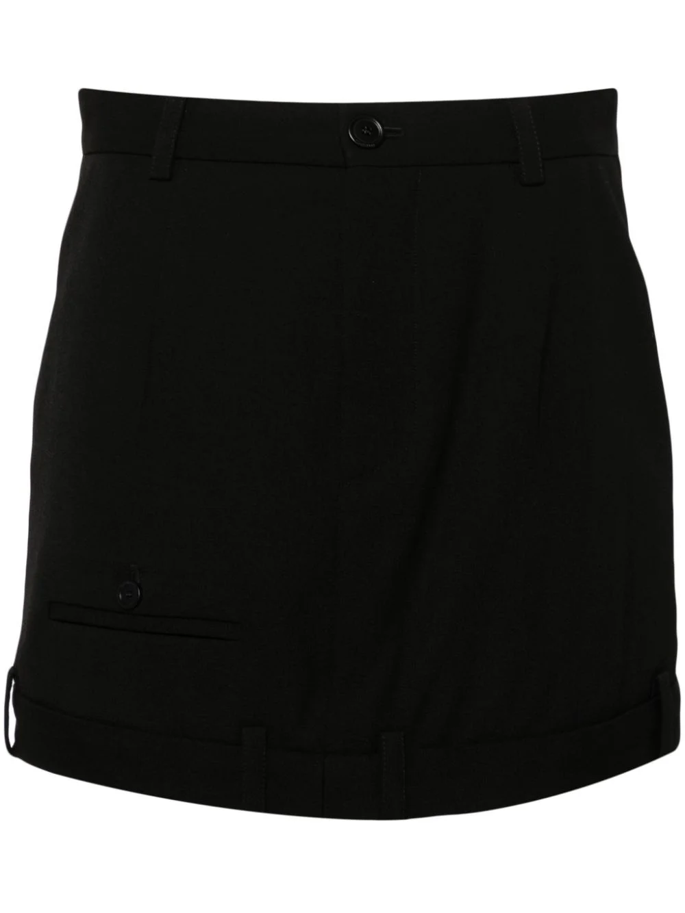 deconstructed wool miniskirt - 1