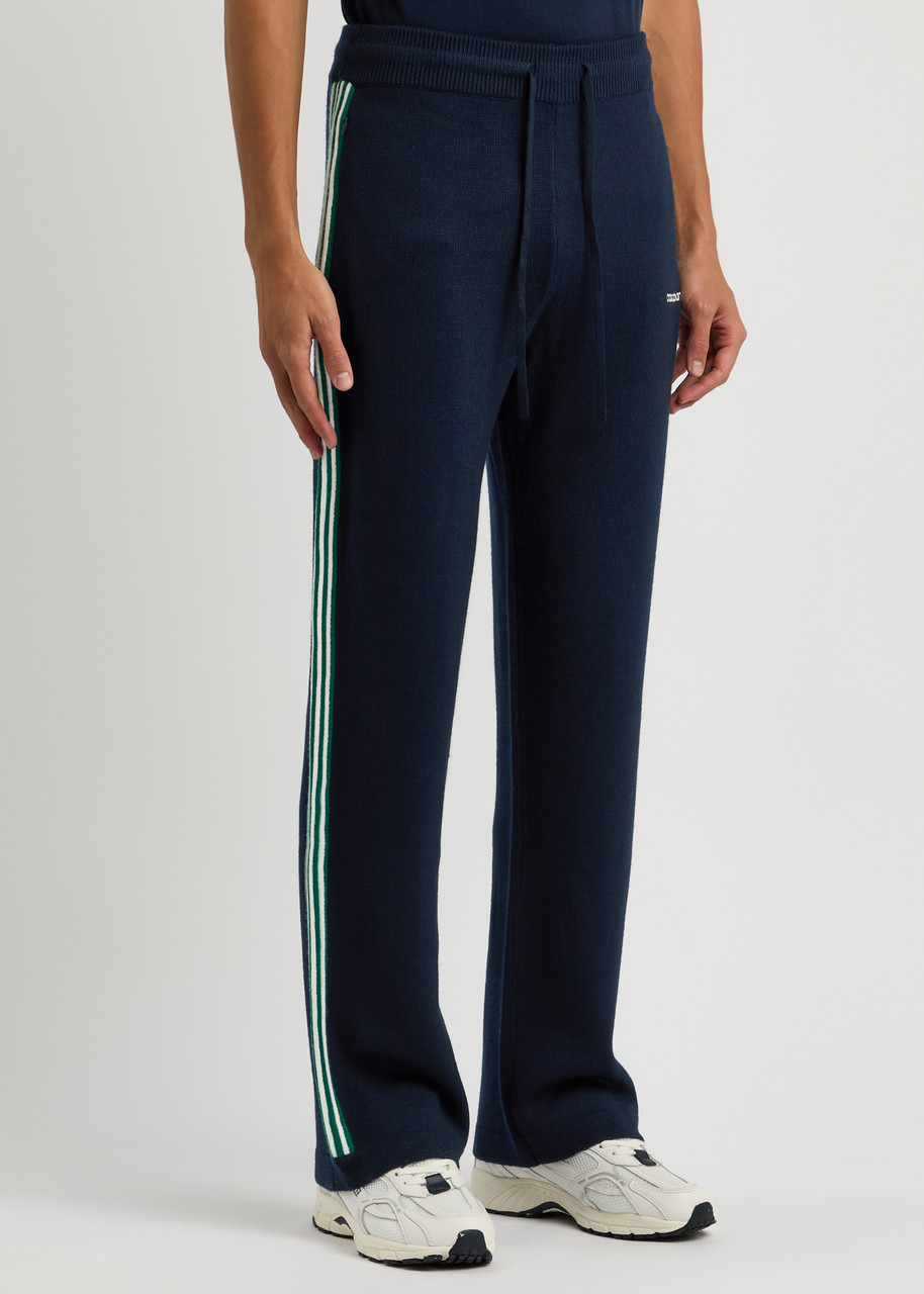 Casablanca Tennis Logo-embroidered Wool Track Pants - 2