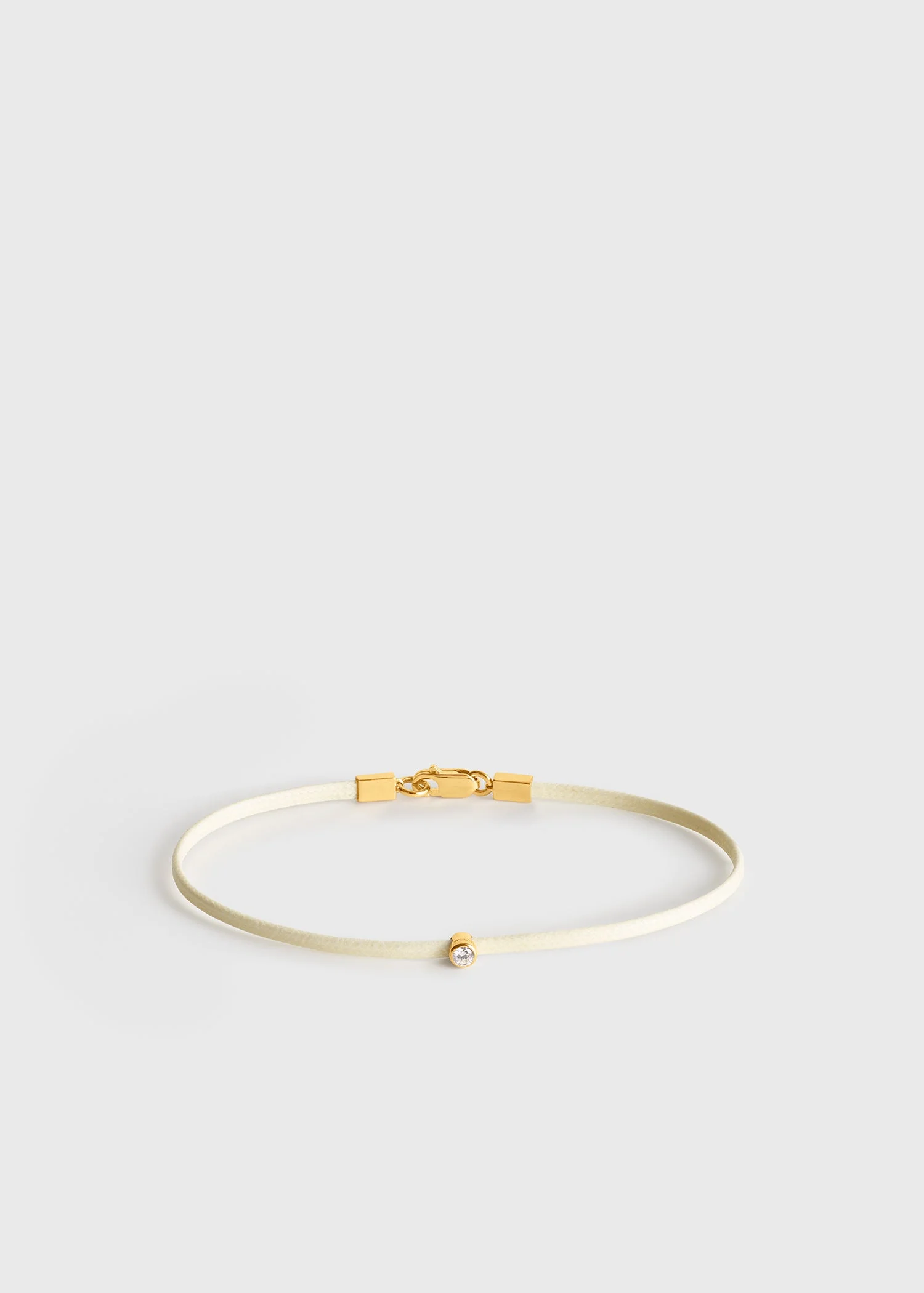 Mini diamond bracelet white/gold - 1