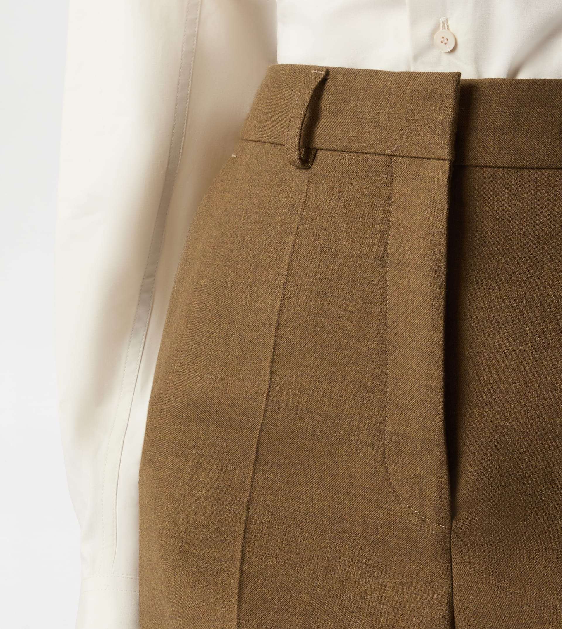 PANTS IN WOOL - BROWN - 3