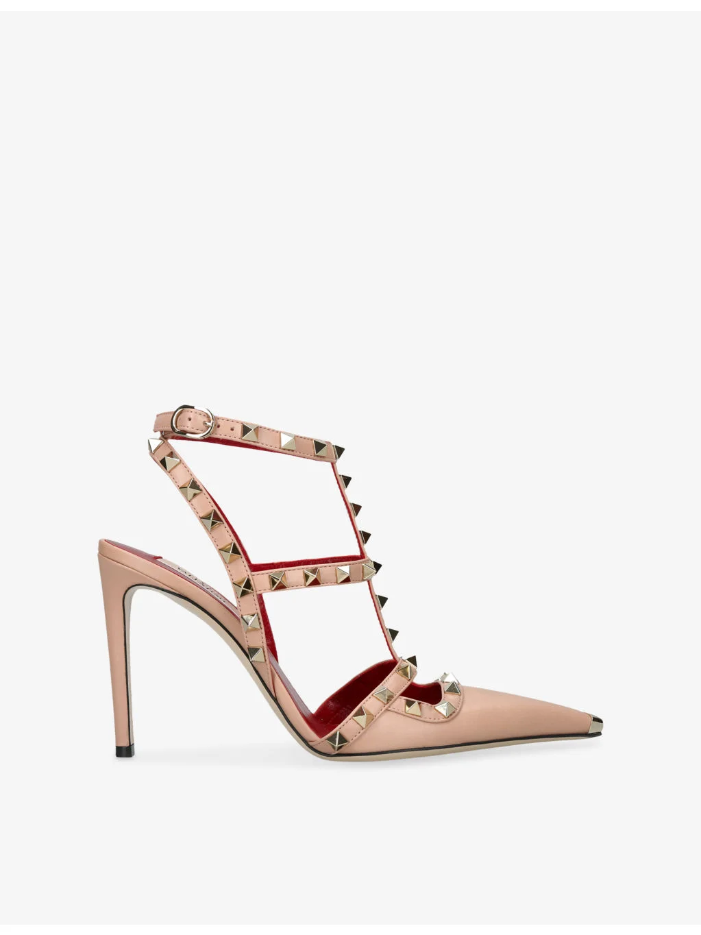 Rockstud 100 T-Bar Leather Heeled Sandals - 1