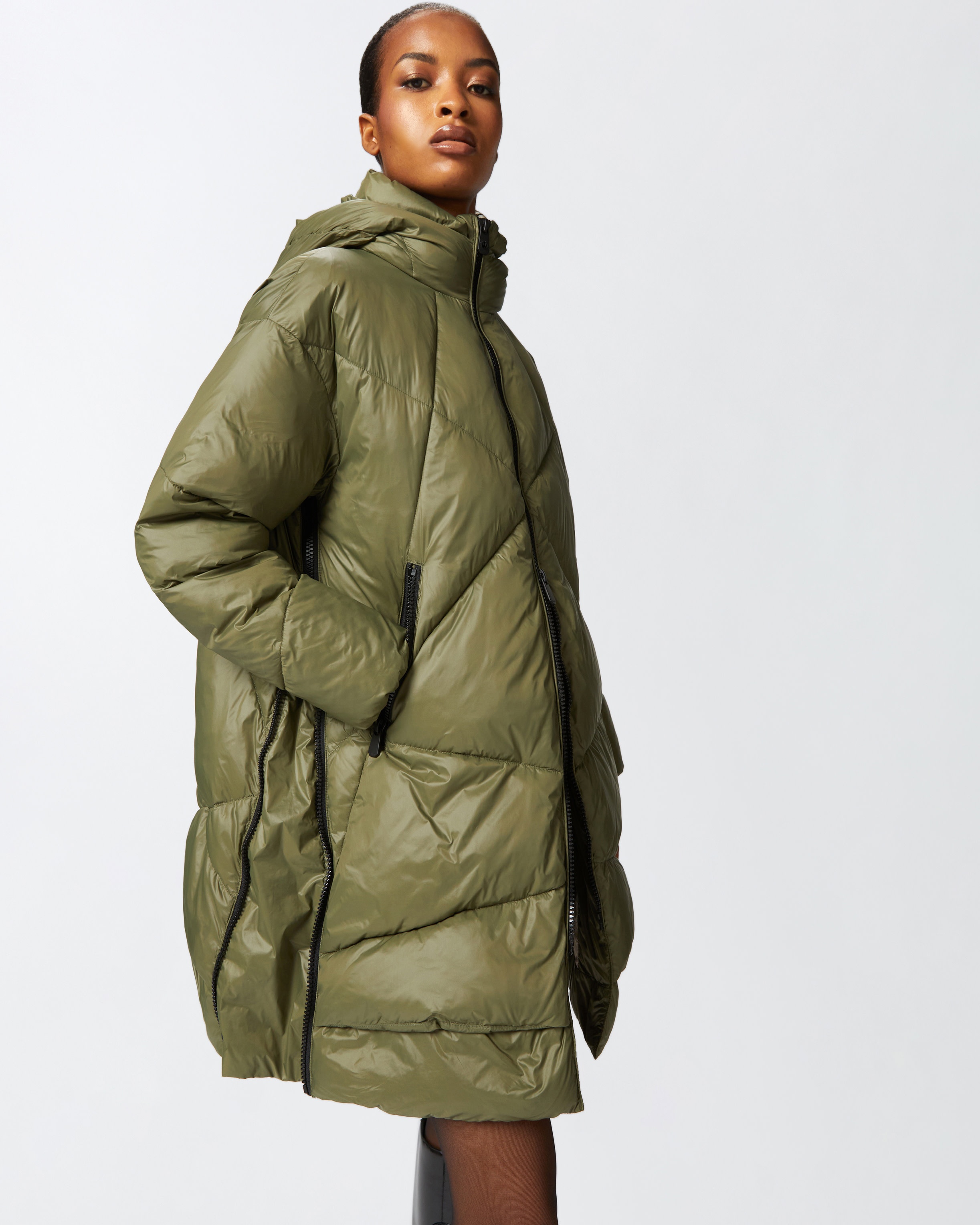 TECHNICAL CANVAS PADDED PUFFER JACKET WITH HOOD - 3