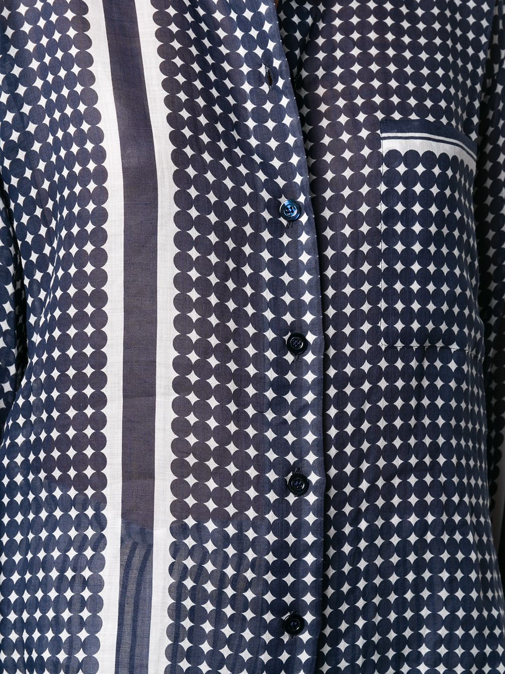 geometric-print long-sleeved shirt - 5