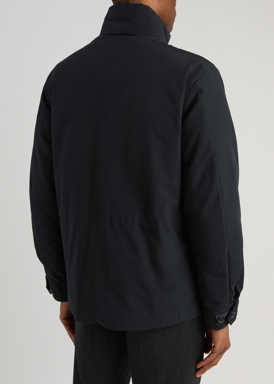 Moncler Men's Promontoire Reversible Woven Navy Shell Jacket - 3