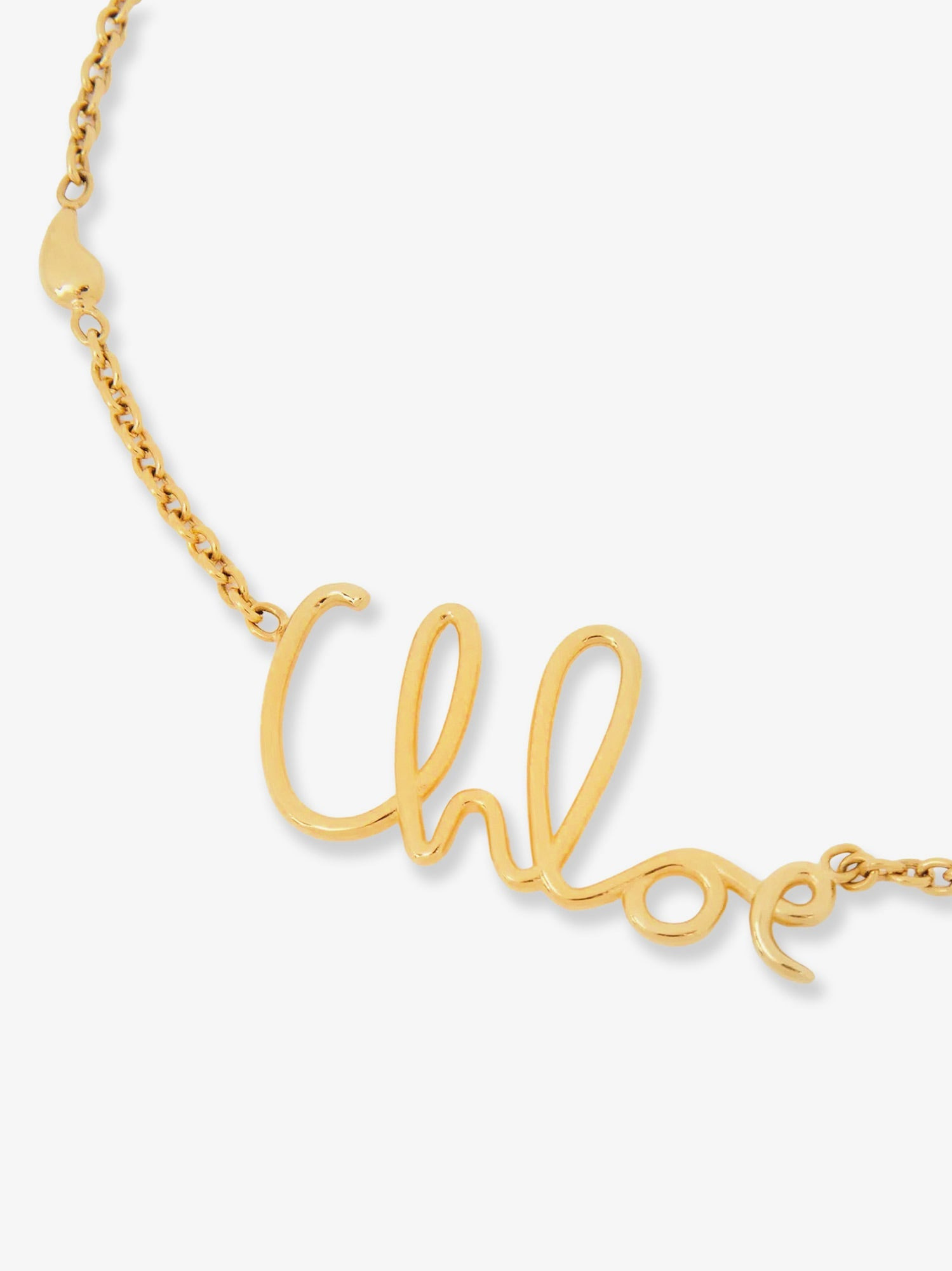 CHLOE' - Chloe' Brass Necklace With Lettering Logo - 3