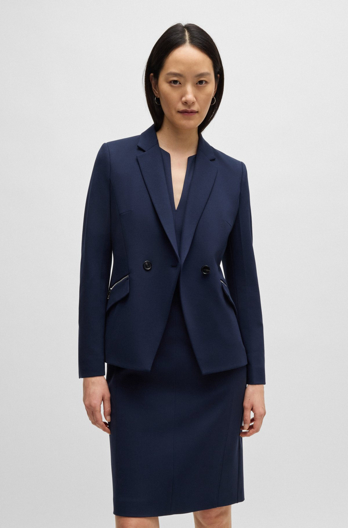 SLIM-FIT BLAZER WITH ZIPPED POCKETS - 2