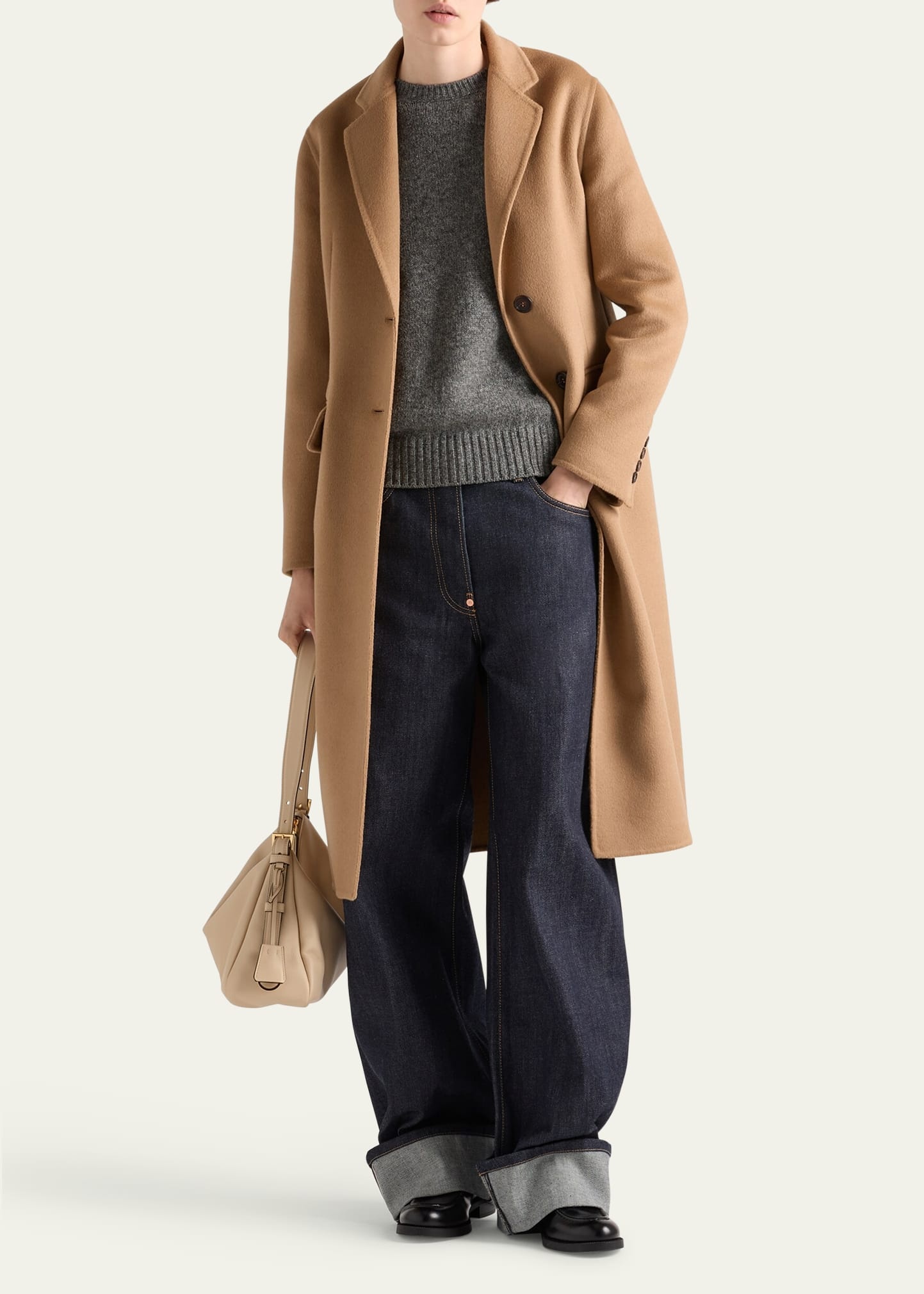 Single-Breast Cashgora Coat - 2