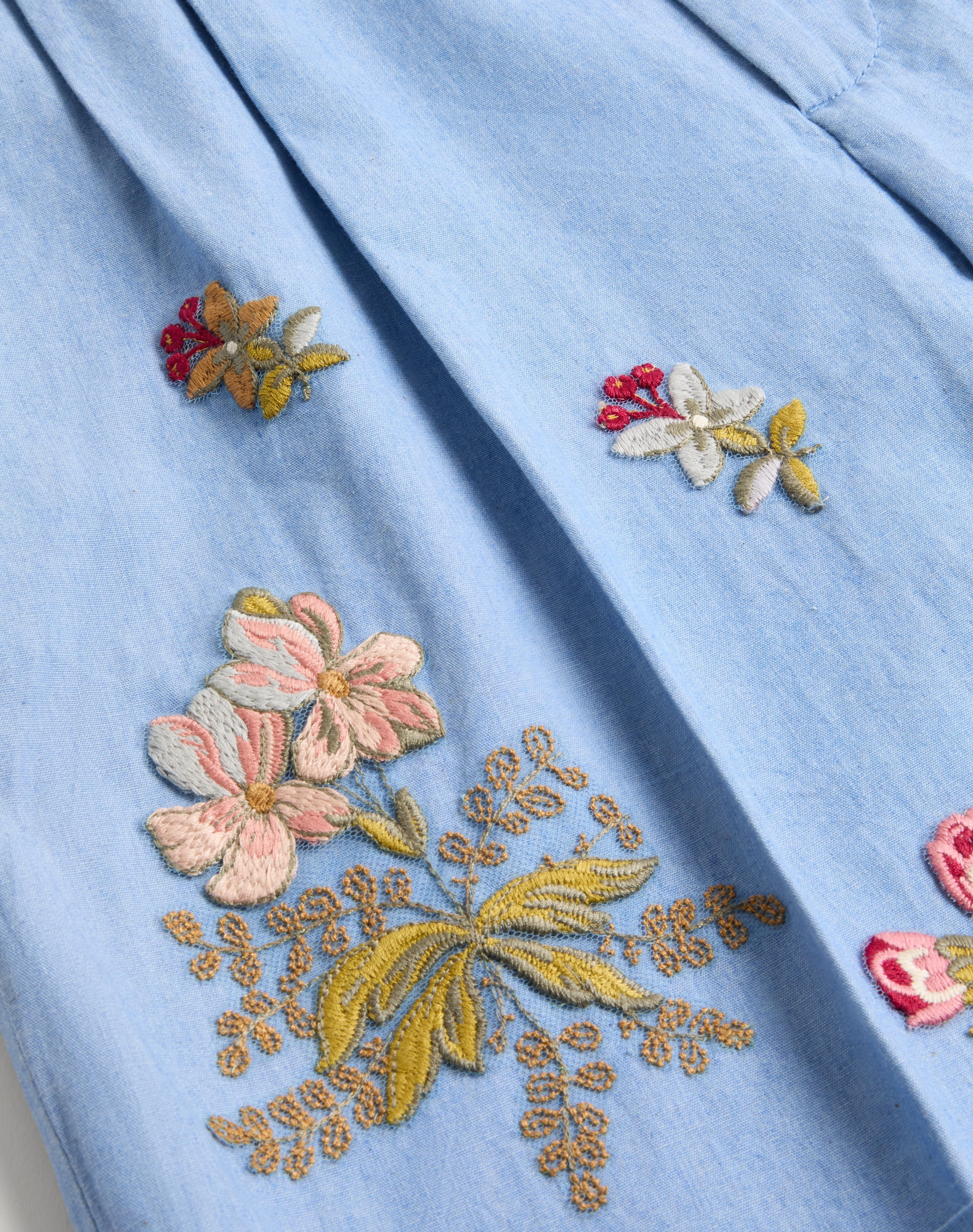DENIM BERMUDA SHORTS WITH EMBROIDERY - 6