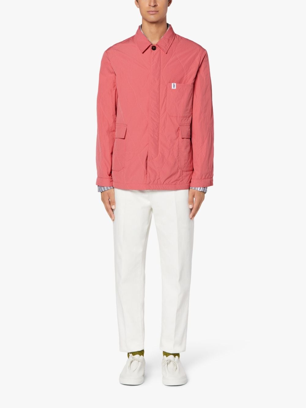 SEESUCKER CHORE PINK QUILTED JACKET | GQM-215 - 2
