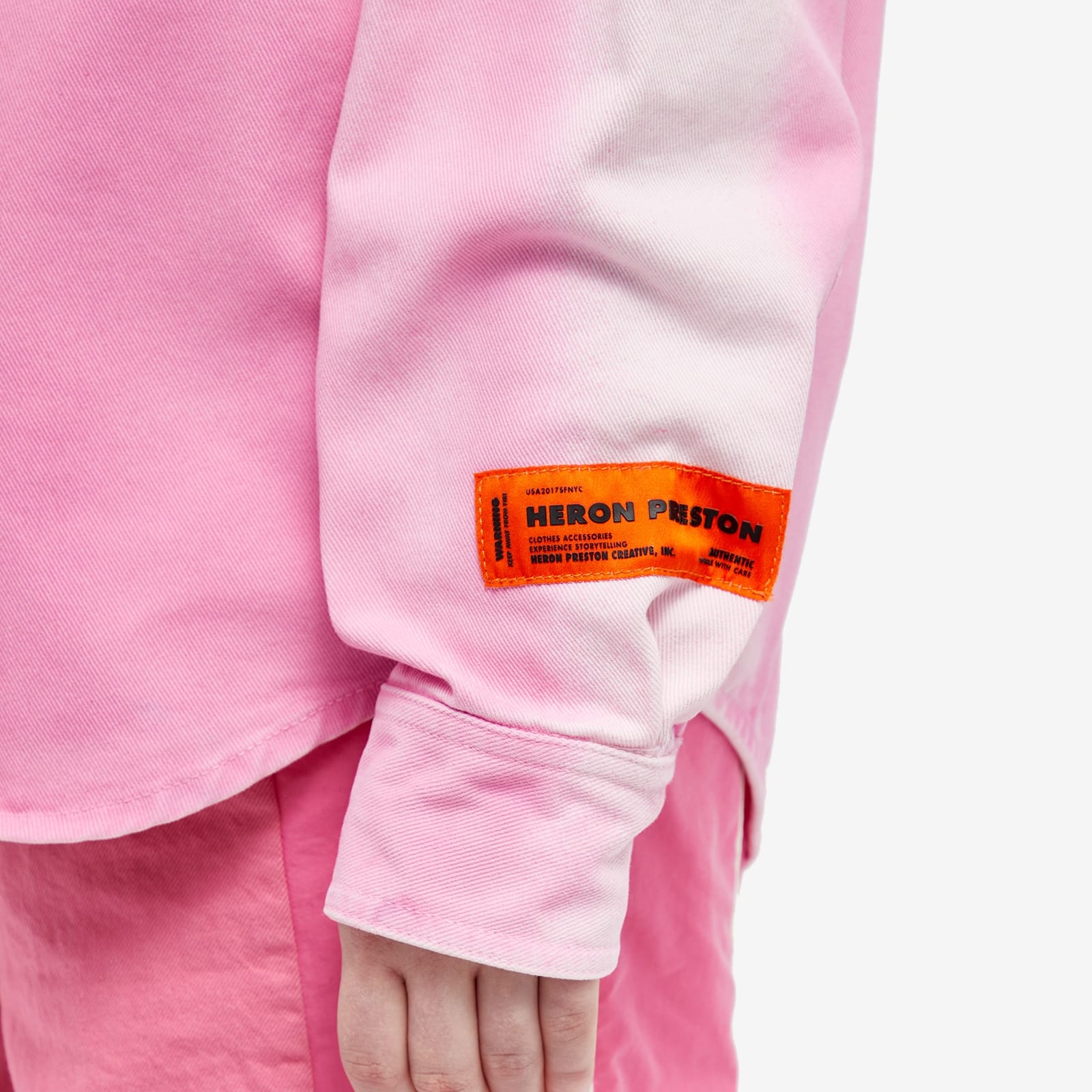 Heron Preston Gradient Denim Shirt Jacket - 5