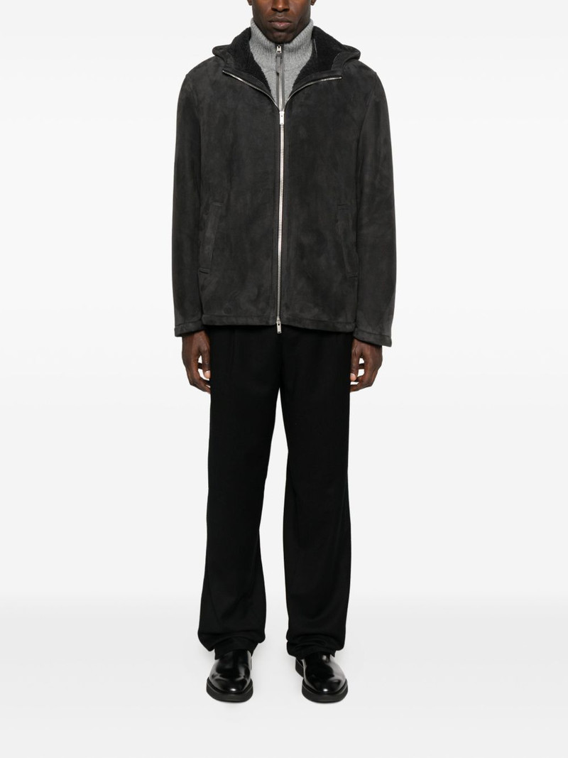 LARDINI hooded zip-front jacket outlook