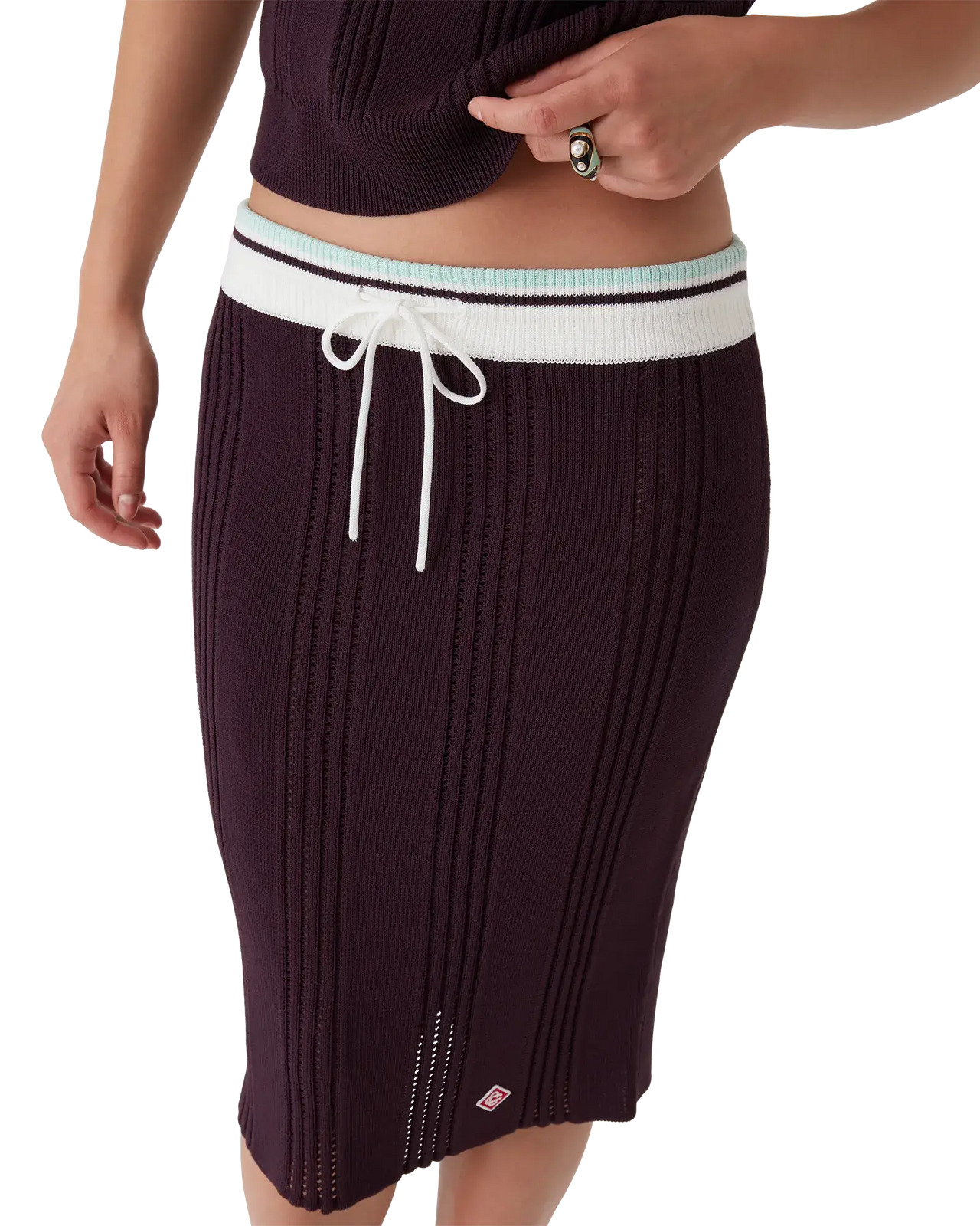 Cotton Knit Midi Skirt | Casablanca Paris - 5