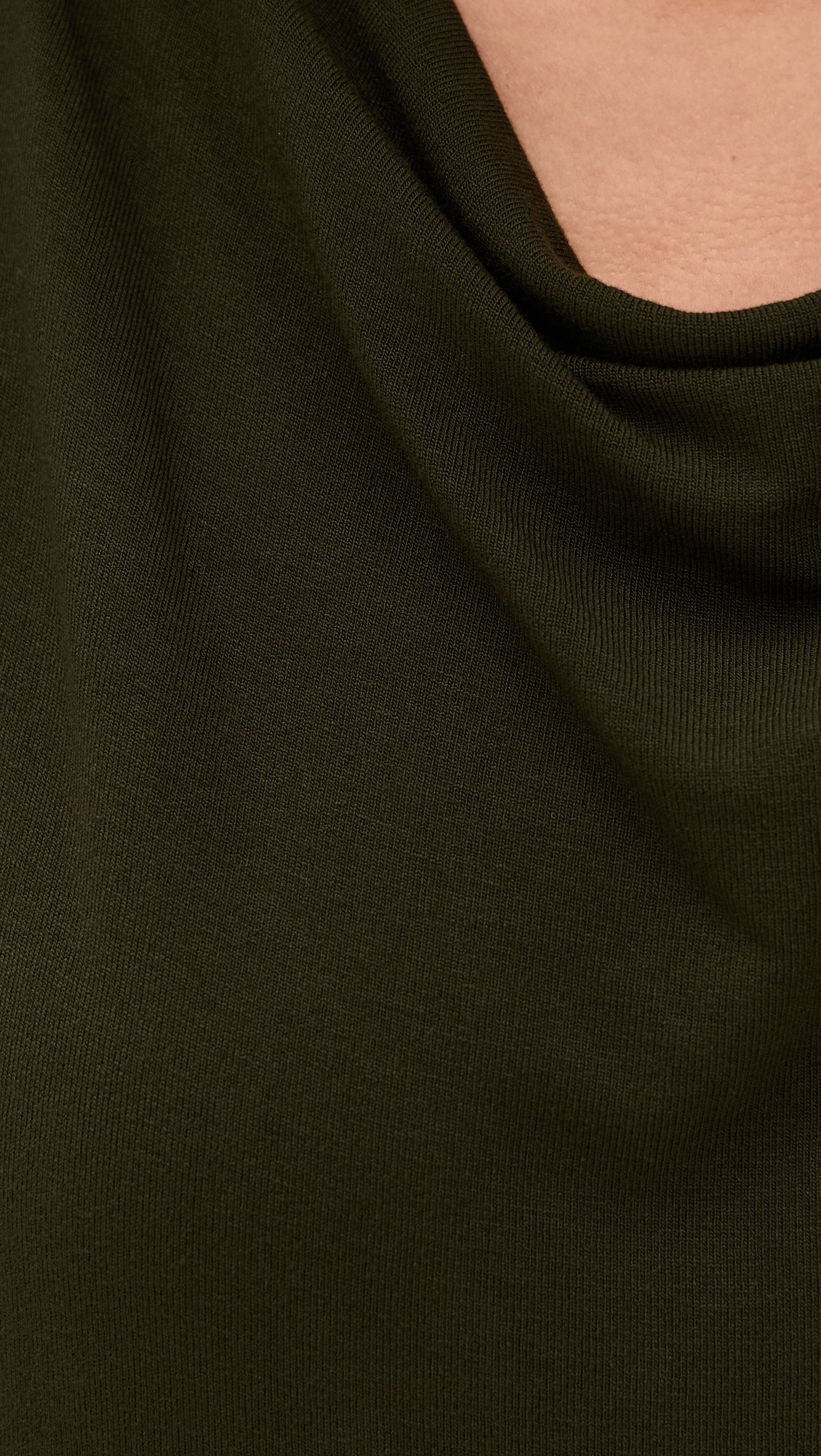Cap Sleeve Draped Cowl Neck Dress - 5
