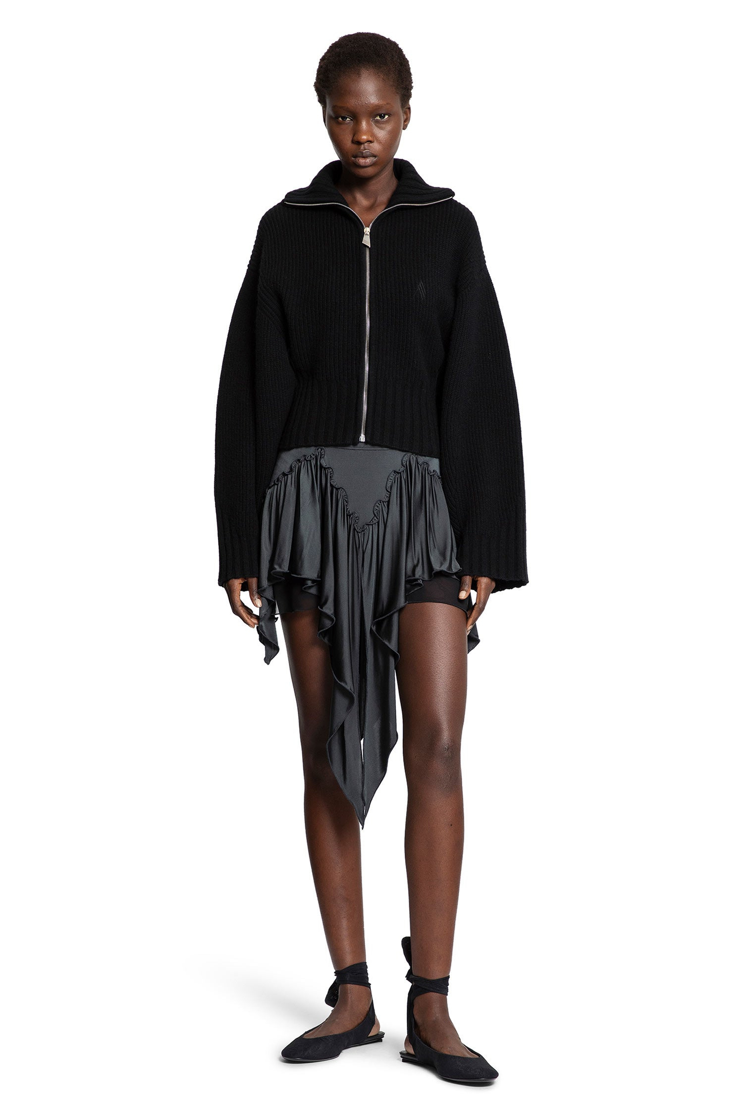 Ruffled-Viscose-Mini-Skirt - 6