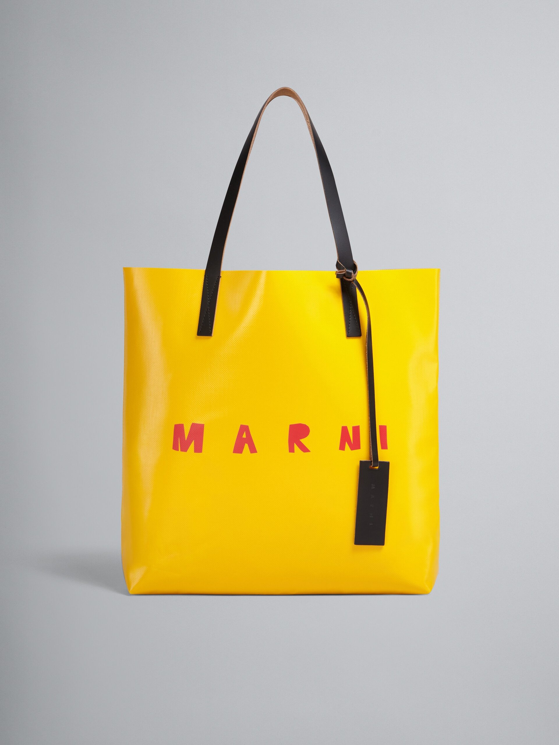 YELLOW TRIBECA SHOPPING BAG WITH MARNI LOGO - 1