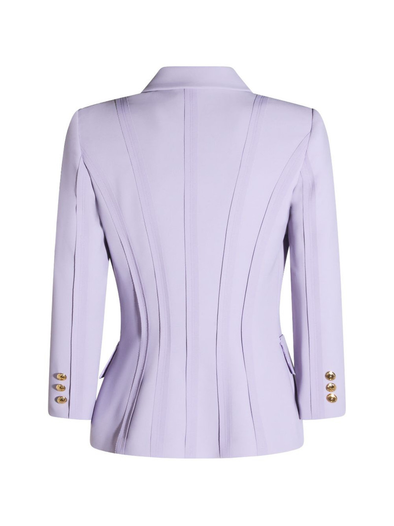 ELISABETTA FRANCHI pleated double-breasted jacket outlook